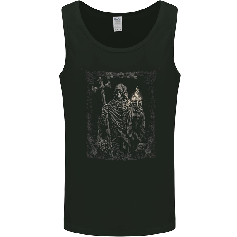 Gothic Grim Reaper Goth Heavy Metal Skull 9 Mens Vest Tank Top Black