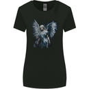 Gothic Guardian Angel Fantasy Goth Womens Wider Cut T-Shirt Black