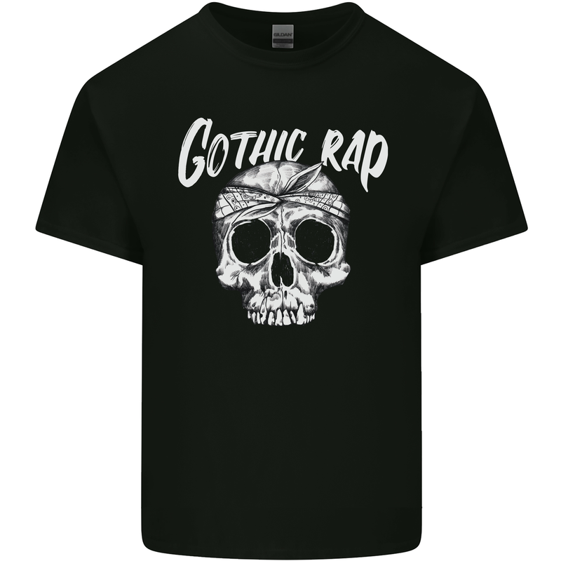 Gothic Rap Skull Hip Hop Music Gangster Kids T-Shirt Childrens Black