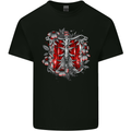 Gothic Rib Cage Skeleton Skull Goth Fantasy Kids T-Shirt Childrens Black
