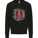 Gothic Rib Cage Skeleton Skull Goth Fantasy Mens Sweatshirt Jumper Black