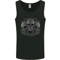 Gothic Skulls Heavy Metal Rock Music Goth Biker Mens Vest Tank Top Black