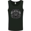 Gothic Skulls Heavy Metal Rock Music Goth Biker Mens Vest Tank Top Black