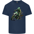 Graffiti Motorcross MotoX Motorbike Biker Kids T-Shirt Childrens Navy Blue