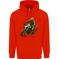 Graffiti Motorcross MotoX Motorbike Biker Mens 80% Cotton Hoodie Bright Red
