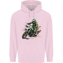 Graffiti Motorcross MotoX Motorbike Biker Mens 80% Cotton Hoodie Light Pink