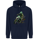 Graffiti Motorcross MotoX Motorbike Biker Mens 80% Cotton Hoodie Navy Blue