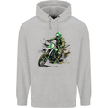 Graffiti Motorcross MotoX Motorbike Biker Mens 80% Cotton Hoodie Sports Grey