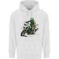 Graffiti Motorcross MotoX Motorbike Biker Mens 80% Cotton Hoodie White