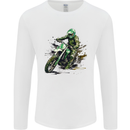 Graffiti Motorcross MotoX Motorbike Biker Mens Long Sleeve T-Shirt White