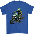 Graffiti Motorcross MotoX Motorbike Biker Mens T-Shirt 100% Cotton Royal Blue