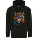 Grafitti Tiger Childrens Kids Hoodie Black
