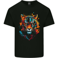 Grafitti Tiger Mens Cotton T-Shirt Tee Top Black