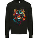 Grafitti Tiger Mens Sweatshirt Jumper Black
