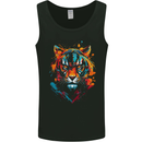 Grafitti Tiger Mens Vest Tank Top Black