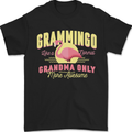 Gramingo Funny Grandma Flamingo Mens T-Shirt 100% Cotton Black