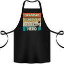 Grandad Fisherman Funny Fishing Cotton Apron 100% Organic Black