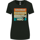 Grandad Fisherman Funny Fishing Womens Wider Cut T-Shirt Black