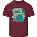 Grandma-saurus Funny Dinosaur Grandkids Mens Cotton T-Shirt Tee Top Maroon
