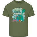 Grandma-saurus Funny Dinosaur Grandkids Mens Cotton T-Shirt Tee Top Military Green