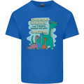 Grandma-saurus Funny Dinosaur Grandkids Mens Cotton T-Shirt Tee Top Royal Blue