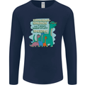 Grandma-saurus Funny Dinosaur Grandkids Mens Long Sleeve T-Shirt Navy Blue