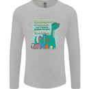 Grandma-saurus Funny Dinosaur Grandkids Mens Long Sleeve T-Shirt Sports Grey