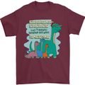 Grandma-saurus Funny Dinosaur Grandkids Mens T-Shirt 100% Cotton Maroon