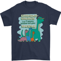 Grandma-saurus Funny Dinosaur Grandkids Mens T-Shirt 100% Cotton Navy Blue