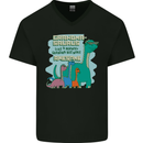 Grandma-saurus Funny Dinosaur Grandkids Mens V-Neck Cotton T-Shirt Black