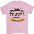 Grandma Grandad Funny Travel or Food Day Mens T-Shirt 100% Cotton Light Pink