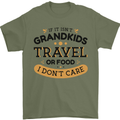 Grandma Grandad Funny Travel or Food Day Mens T-Shirt 100% Cotton Military Green