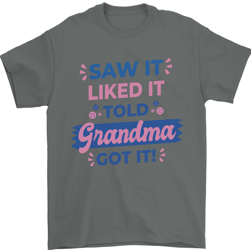 Grandma Spoilt Grandkids Funny Mens T-Shirt 100% Cotton Charcoal