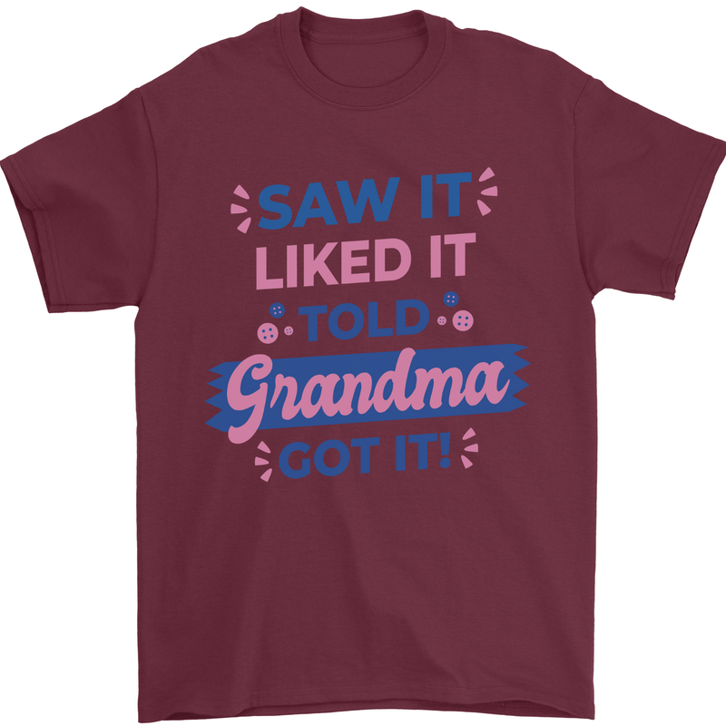 Grandma Spoilt Grandkids Funny Mens T-Shirt 100% Cotton Maroon