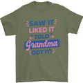 Grandma Spoilt Grandkids Funny Mens T-Shirt 100% Cotton Military Green