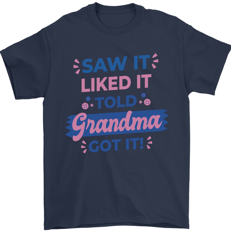 Grandma Spoilt Grandkids Funny Mens T-Shirt 100% Cotton Navy Blue