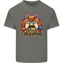 Grateful For Gaming Thanksgiving Video Games Mens Cotton T-Shirt Tee Top Charcoal