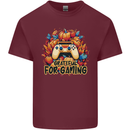 Grateful For Gaming Thanksgiving Video Games Mens Cotton T-Shirt Tee Top Maroon