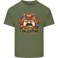Grateful For Gaming Thanksgiving Video Games Mens Cotton T-Shirt Tee Top Military Green