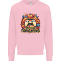 Grateful For Gaming Thanksgiving Video Games Mens Sweatshirt Jumper Light Pink