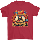 Grateful For Gaming Thanksgiving Video Games Mens T-Shirt 100% Cotton Red