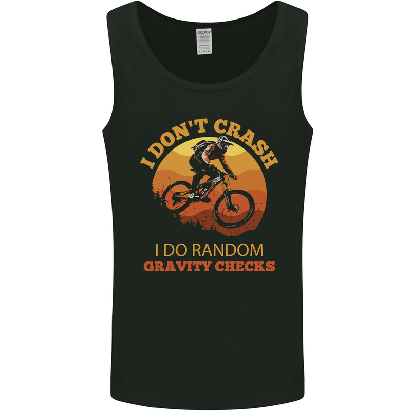Gravity Checks Downhill MTB Mountain Bike Mens Vest Tank Top Black