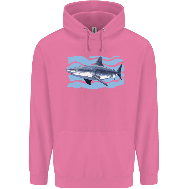 Great White Shark in the Ocean Mens 80% Cotton Hoodie Azelea