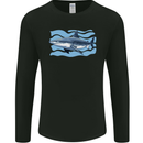 Great White Shark in the Ocean Mens Long Sleeve T-Shirt Black