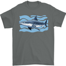 Great White Shark in the Ocean Mens T-Shirt 100% Cotton Charcoal