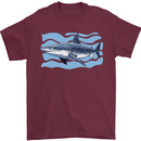 Great White Shark in the Ocean Mens T-Shirt 100% Cotton Maroon