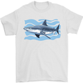 Great White Shark in the Ocean Mens T-Shirt 100% Cotton White