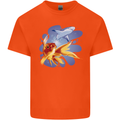 Great White Shark vs Goldfish Kids T-Shirt Childrens Orange