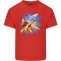 Great White Shark vs Goldfish Kids T-Shirt Childrens Red
