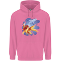 Great White Shark vs Goldfish Mens 80% Cotton Hoodie Azelea